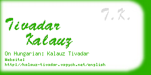 tivadar kalauz business card